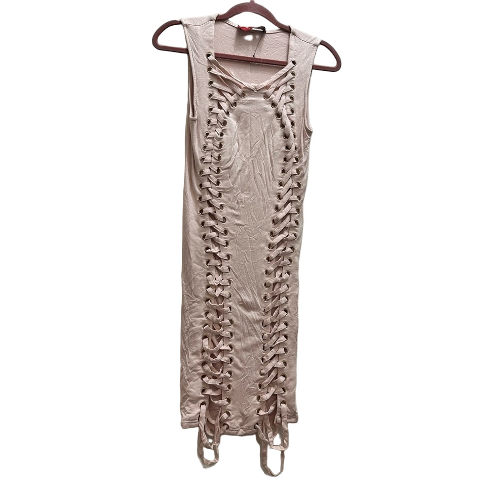 Akira Nude Lace Bodycon Dress Size Medium